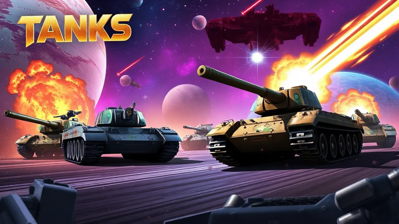 Experience Epic Battles in Tanks in Space Strategy Shooting Game image
