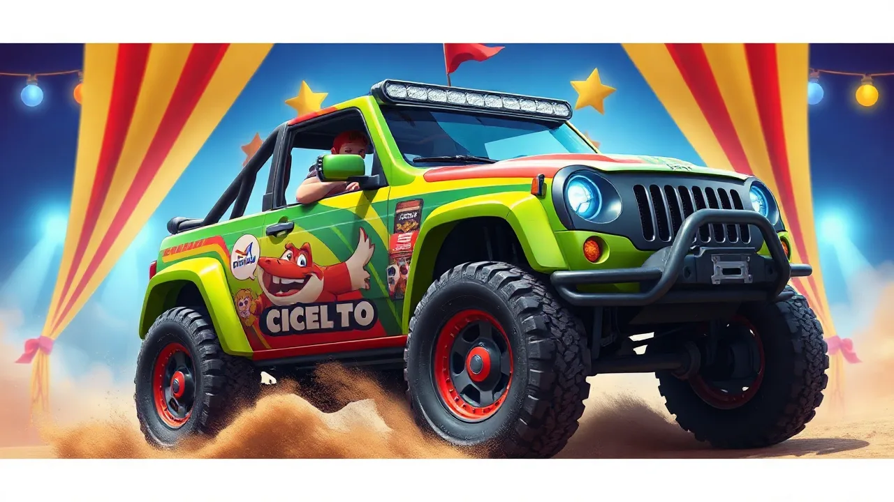 Experience the Exciting Digital Circus Jeep Adventure Racing Game image