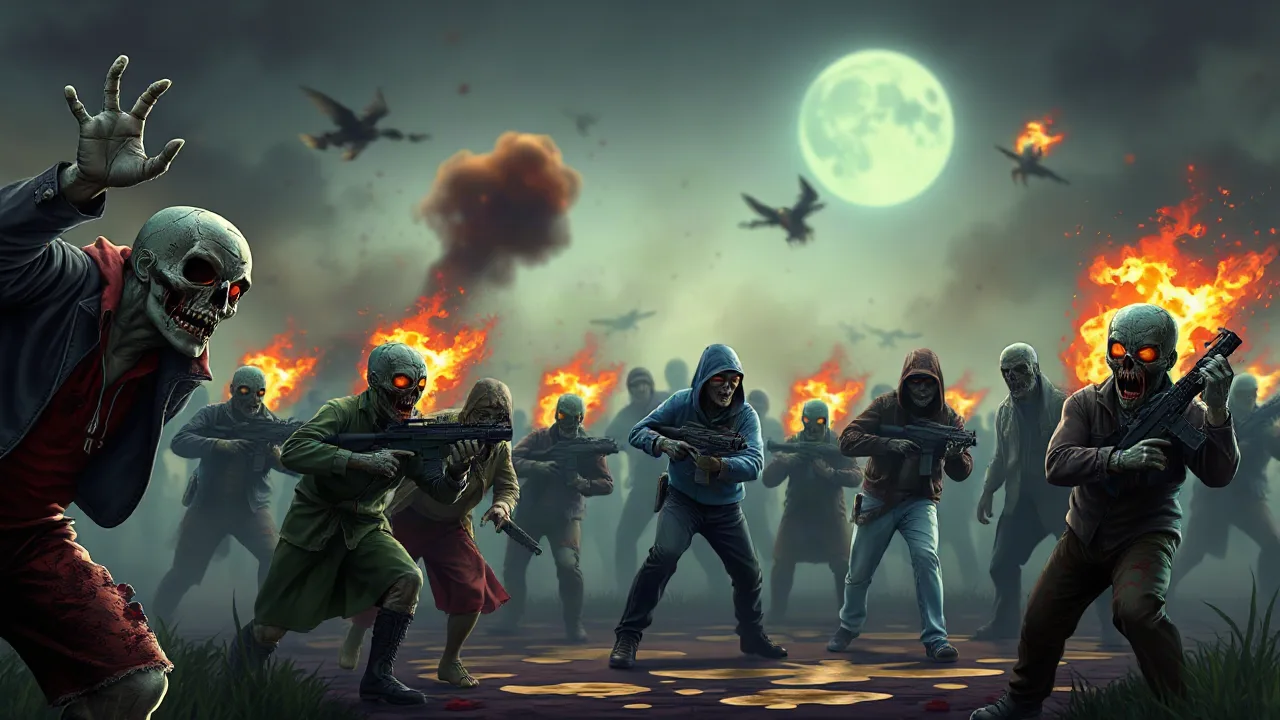 Play they are coming zombie game unblocked and survive the outbreak image