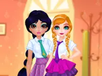 Princesses BFF Rush to School image