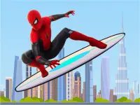 image bg Spiderman Skateboarding