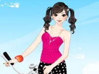 Bicycle Girl Dressup image