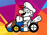 image bg Mario Driving Coloring Book