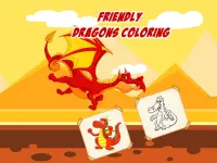 Friendly Dragons Coloring image