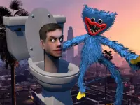 Huggy Wuggy Fight Skibidi Toilet image
