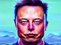 Funny Elon Musk Face image